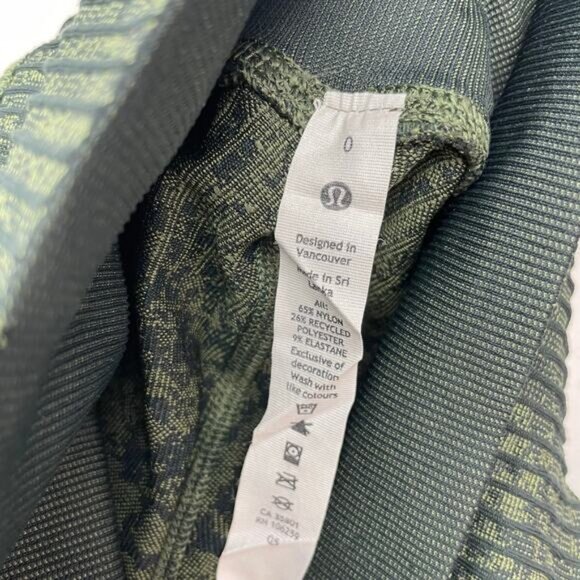 Lululemon Ebb to Train Super-High-Rise Tight 25" In Pattern Mix Green Twill 0 - Picture 5 of 8